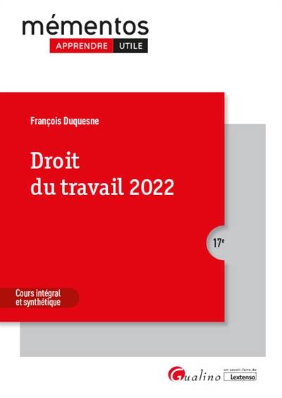 Droit du travail 2022 | François Duquesne