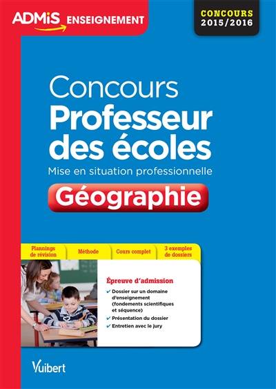 Concours professeur des écoles 2015-2016 : mise en situation professionnelle : géographie | Marc Loison