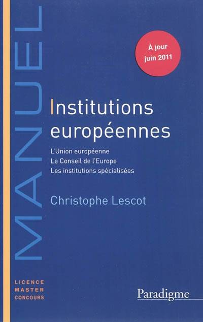 Institutions européennes | Christophe Lescot