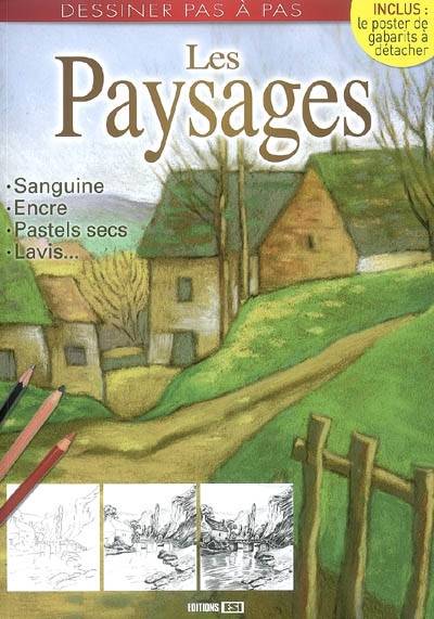 Les paysages : sanguine, encre, pastels secs, lavis... | 