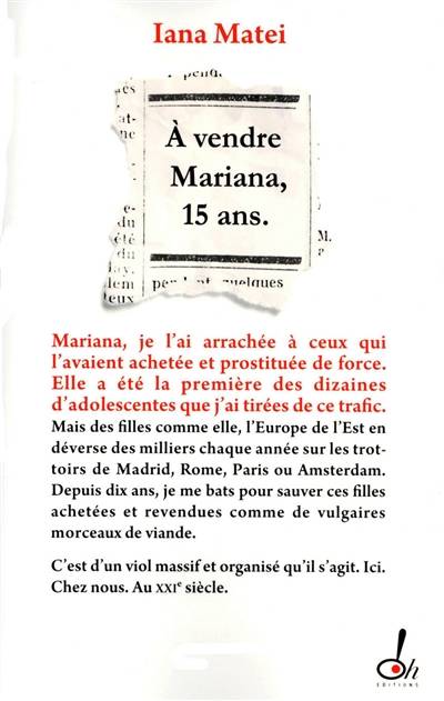 A vendre : Mariana, 15 ans : document | Iana Matei, Anne Berthod