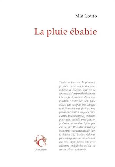 La pluie ébahie | Mia Couto, Elisabeth Monteiro Rodrigues