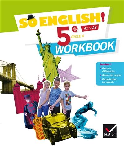 So English ! 5e, cycle 4, A1-A2 : workbook | Evelyne Ledru-Germain, Paula Jacquard, Sandra Lockhart