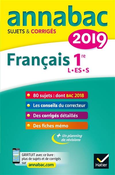 Français 1re : séries L, ES, S : 2019 | Sylvie Dauvin, Jacques Dauvin