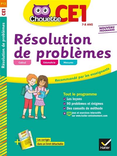 Résolution de problèmes CE1, 7-8 ans : nouveau programme | Géraldine Collette