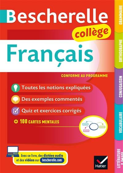 Bescherelle français collège : grammaire, orthographe, conjugaison, vocabulaire, littérature et image : conforme au programme | Marie-Pierre Bortolussi, Christine Grouffal, Isabelle Lasfargue-Galvez