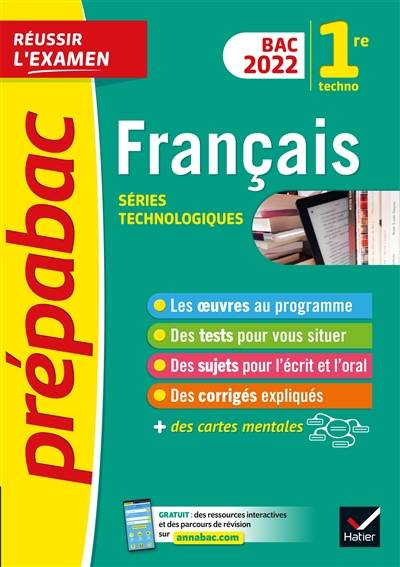 Français 1re technologique : bac 2022 | 