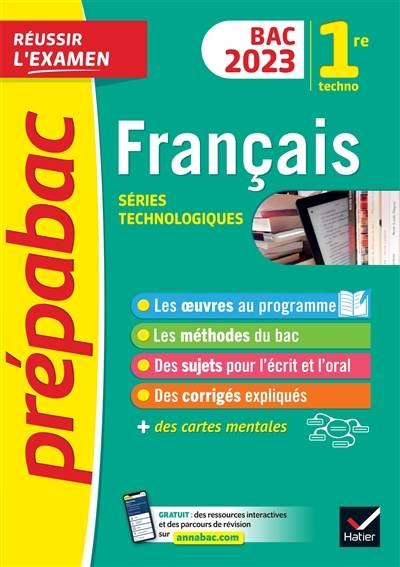 Français 1re technologique, séries technologiques : bac 2023 | 