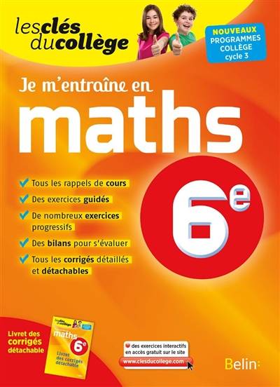 Je m'entraîne en maths, 6e : nouveaux programmes collège, cycle 3 | Denise Laurent, Ingrid Sauron, Laetitia Ayne