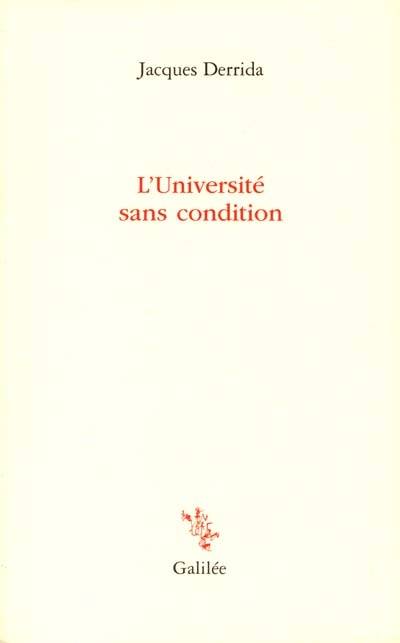 L'université sans condition | Jacques Derrida