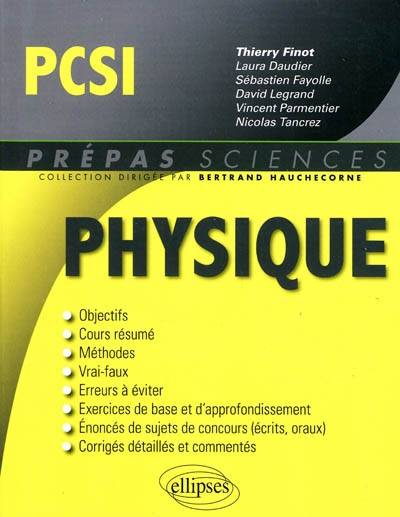 Physique PCSI | Thierry Finot