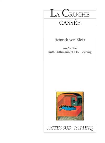 La cruche cassée | Heinrich von Kleist, Ruth Orthmann, Eloi Recoing