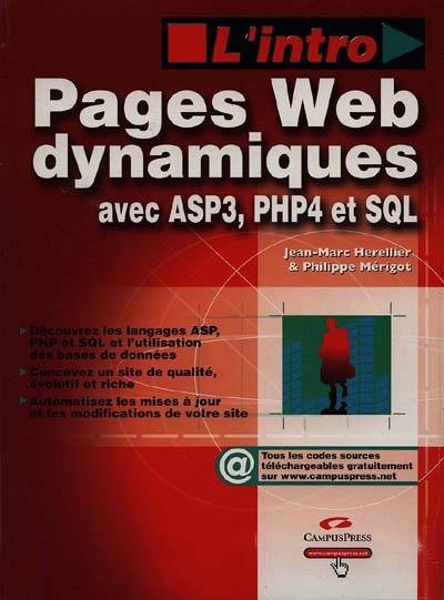 Création de pages Web dynamiques avec ASP 3, PHP 4 et SQL | Jean-Marc Herellier, Philippe Merigot