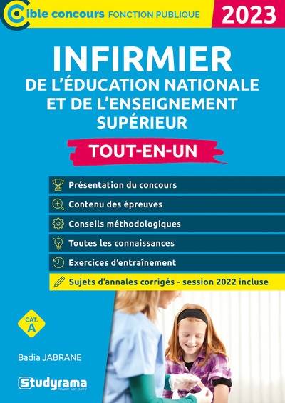 Infirmier de l'Education nationale et de l'enseignement supérieur, cat. A : tout-en-un, 2023 | Badia Jabrane