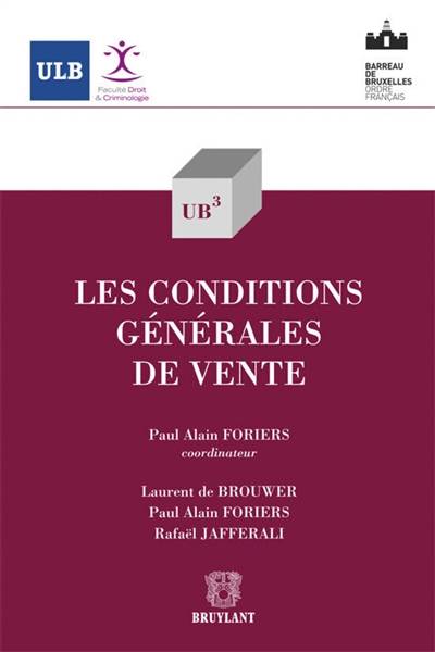 Les conditions générales de vente | Laurent de Brouwer, Paul Foriers, Rafael Jafferali, Paul Alain Foriers