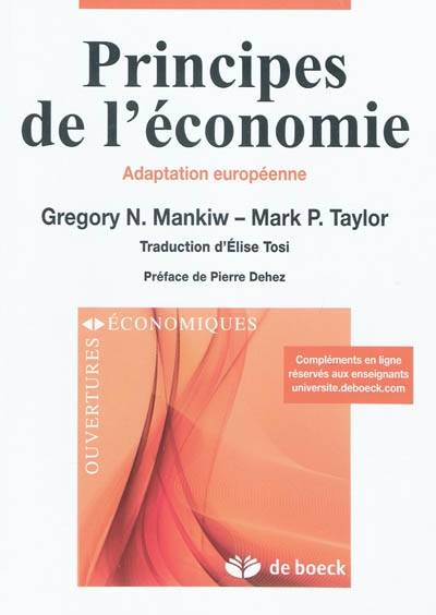 Principes de l'économie : adaptation européenne | N. Gregory Mankiw, Mark P. Taylor, Elise Tosi