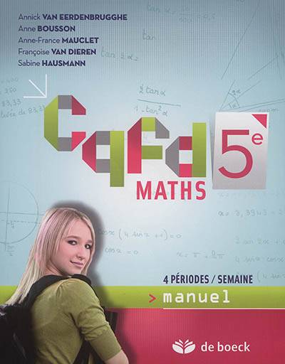 CQFD maths 5e : manuel : 4 périodes/semaine | 