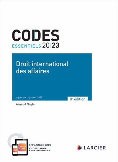 Droit international des affaires 2023 | Arnaud Nuyts