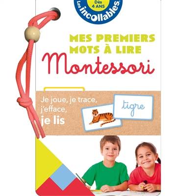 Les incollables : mes premiers mots à lire Montessori : je joue, je trace, j'efface... je lis | 