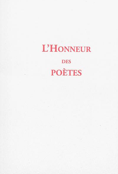 L'honneur des poètes | Printemps des poetes