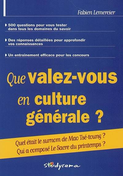 Que valez-vous en culture générale ? | Fabien Lemercier