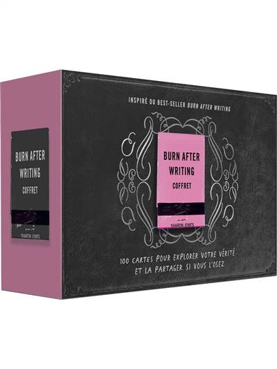 Burn after writing : coffret : 100 cartes pour explorer votre vérité et la partager si vous l'osez | Sharon Jones