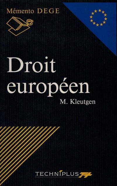 Droit européen | M. Kleugten