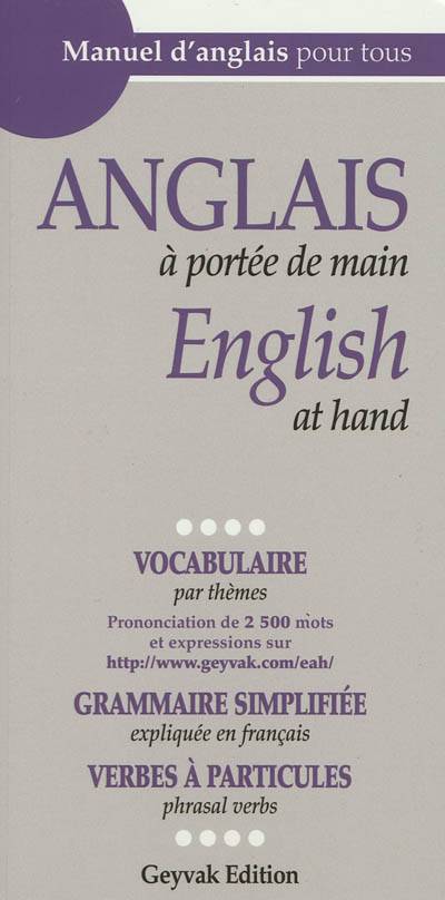 Anglais à portée de main : manuel d'anglais pour tous. English at hand | Mina Djabbari