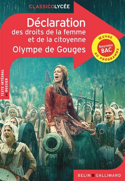 Déclaration des droits de la femme et de la citoyenne : oeuvre au programme, nouveau bac | Olympe de Gouges, Djamila Belhouchat