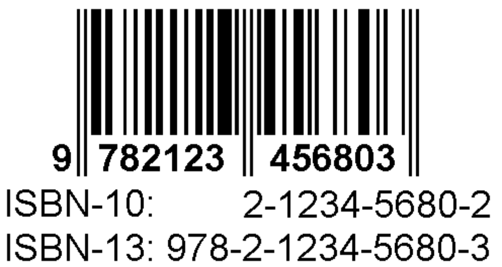 les formats du numéro ISBN en 10 chiffres et 13 chiffres