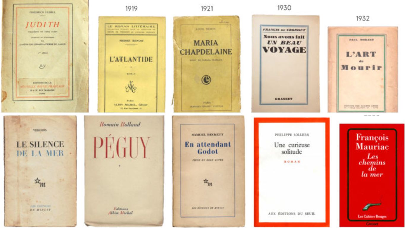 exemples de premières de couverture de livres françaises